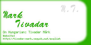mark tivadar business card